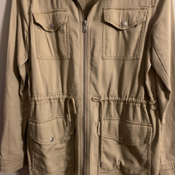 Express Womens Utility Jacket Beige - Picture 2 of 4